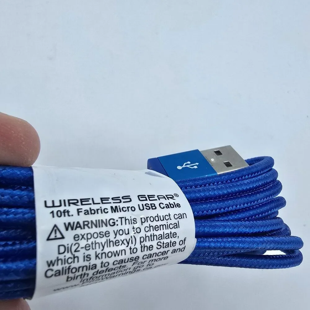 Wireless Gear 10 ft micro usb sync and charge cable. New